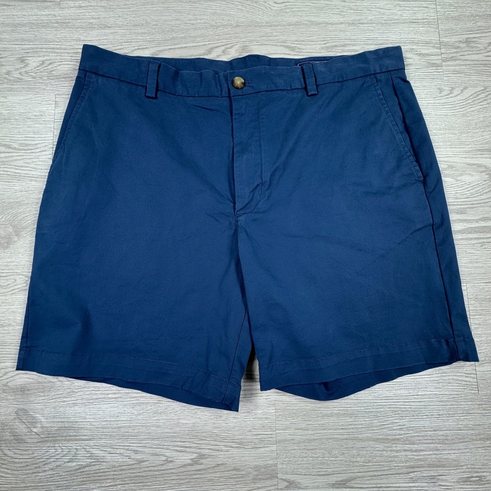 Vineyard Vines Men's Shorts Chino Breaker Navy Blue 38 Stretch‎ Cotton Casual
